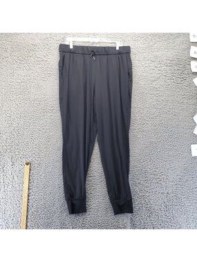 Pants Womens XXL Black Athletic Drawstring Waistband Tapered Fit Joggers
